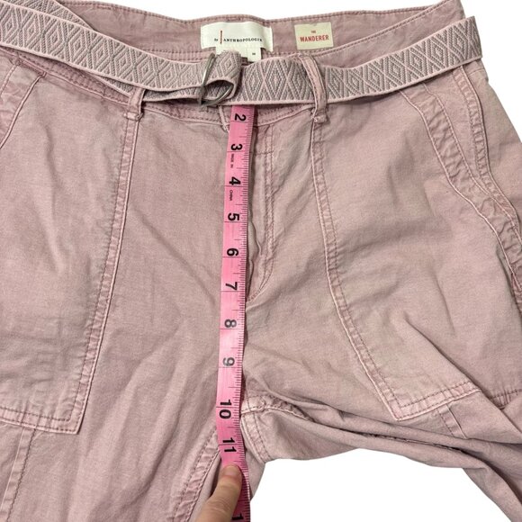 Anthropologie The Wanderer Belted Pink Cargo Pants Utility Pants Size 28 - Picture 6 of 8